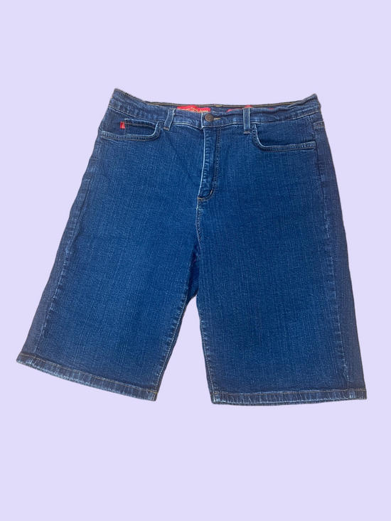NYDJ Pants - NYDJ Dark Blue High-Waist Denim Shorts
